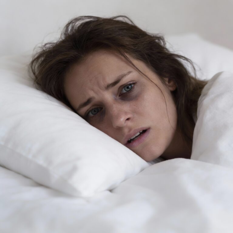 Young woman suffering from sleep deprivation