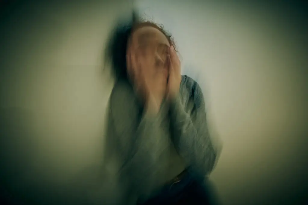 Woman experiencing panic attack symptoms in Las Vegas