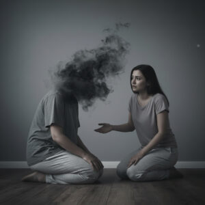 Couple together attempting to work through depression together