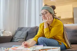 person sitting on couch with adhd in las vegas nv