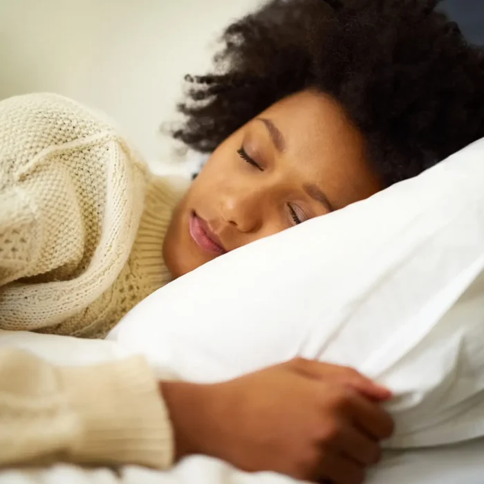 person sleeping at night dealing with racing thoughts in las vegas nv